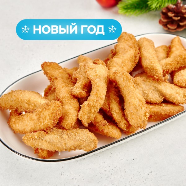 Домашние стрипсы из куриного филе на четверых Домашние стрипсы из куриного филе на четверых